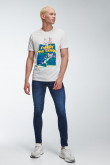 Camiseta, con estampado en frente, de Pinky & Cerebro