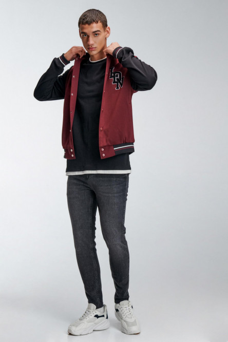 CHAQUETA BOMBER TIPO COLLEGE