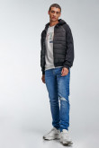Chaqueta acolchada combinada