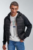 Chaqueta acolchada combinada