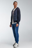 Chaqueta acolchada combinada