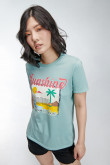 Camiseta manga corta con estampado en frente.