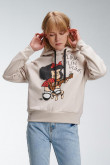 Buzo con estampado en frente y manga de Mafalda
