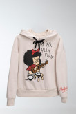 Buzo con estampado en frente y manga de Mafalda