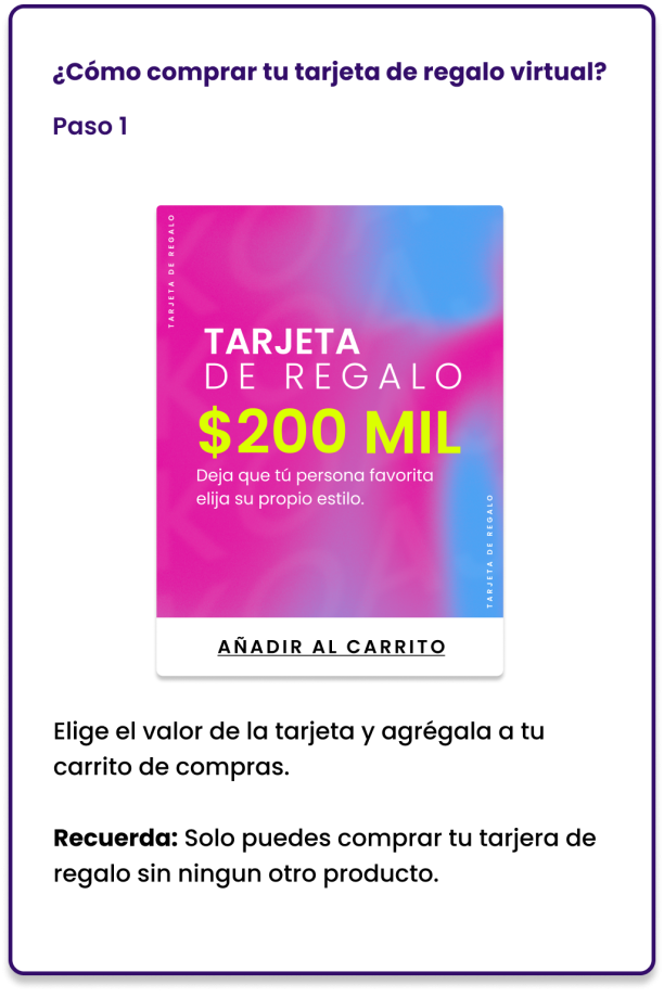 Tarjeta regalo 300.000