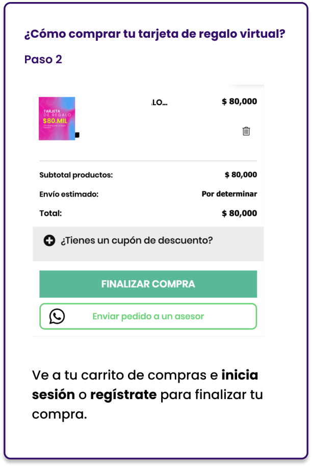 Tarjeta regalo 300.000