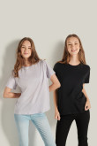 Pack 2 Camiseta básica oversize manga corta