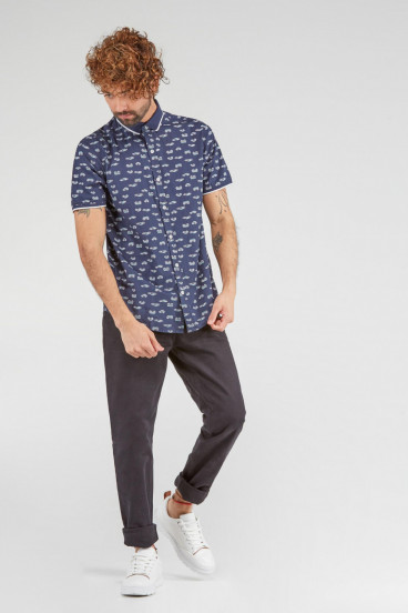 CAMISA MOTIVO CUELLO SPORT