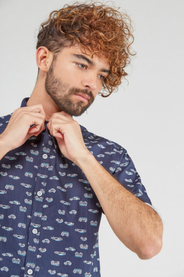 CAMISA MOTIVO CUELLO SPORT