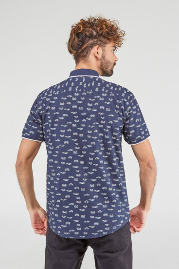 CAMISA MOTIVO CUELLO SPORT