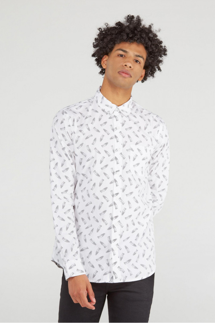 CAMISA MOTIVO CUELLO SPORT