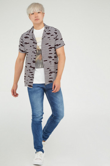CAMISA MOTIVO MANGA CORTA