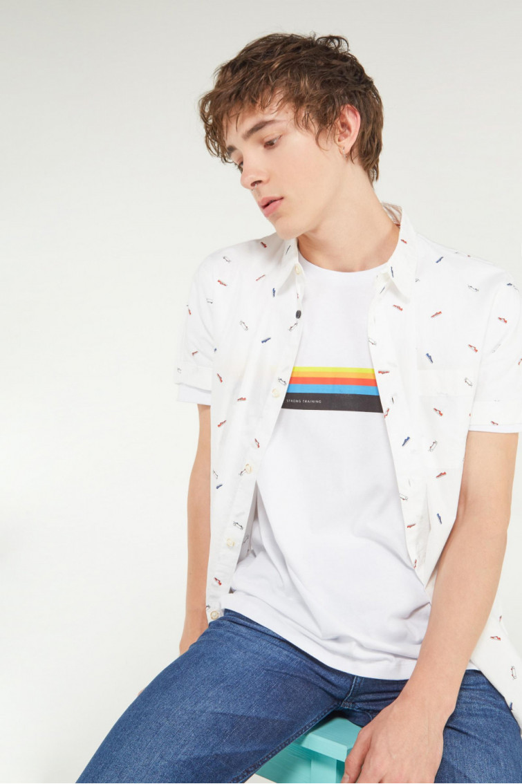 CAMISA MOTIVO MANGA CORTA