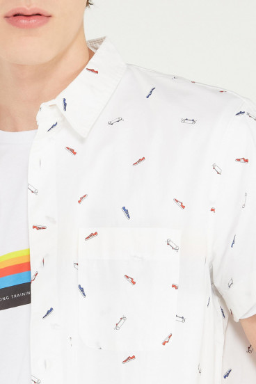 camisa-motivo-manga-corta