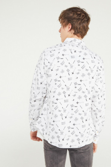 CAMISA MOTIVO MANGA LARGA