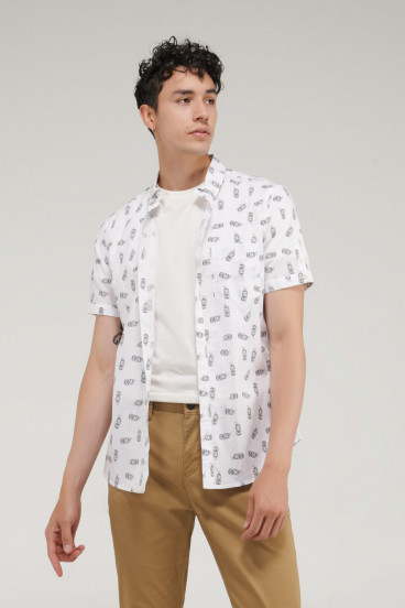 CAMISA BUTTON DOWN MANGA CORTA