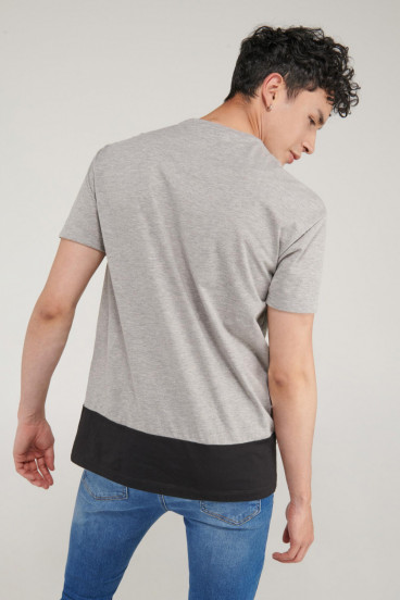 CAMISETA COMBINADA ESTAMPADA