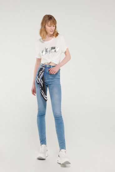 CAMISETA UNICOLOR ESTAMPADA