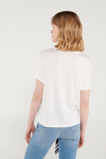 CAMISETA UNICOLOR ESTAMPADA