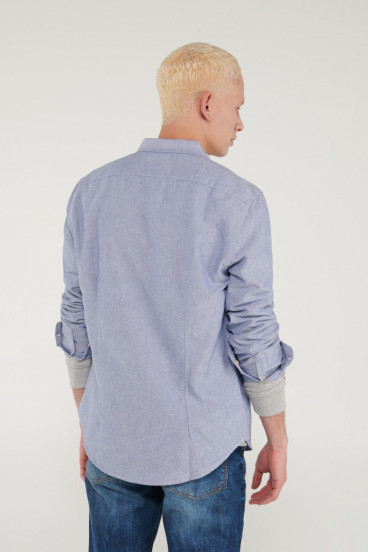 CAMISA BUTTON DOWN MANGA LARGA
