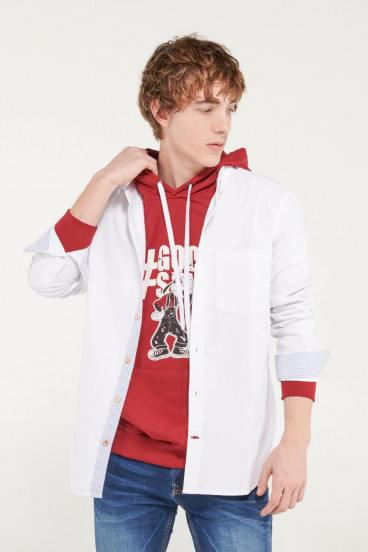 CAMISA BUTTON DOWN MANGA LARGA