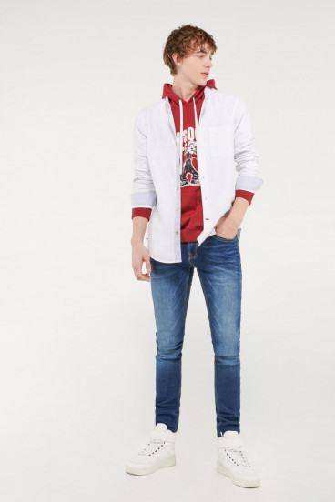CAMISA BUTTON DOWN MANGA LARGA