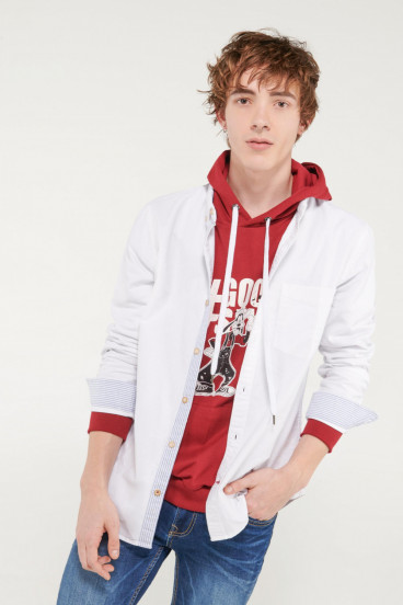 CAMISA BUTTON DOWN MANGA LARGA