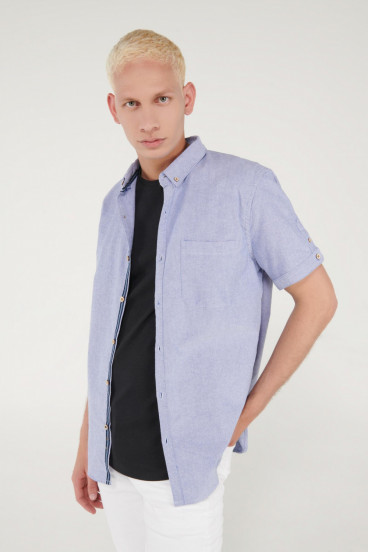 CAMISA BUTTON DOWN MANGA LARGA