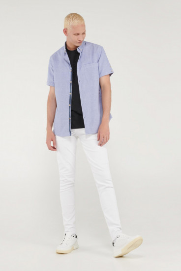 CAMISA BUTTON DOWN MANGA LARGA