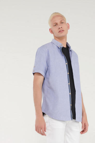 CAMISA BUTTON DOWN MANGA LARGA
