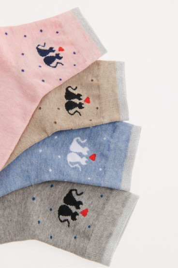 MEDIAS UNICOLOR GATOS