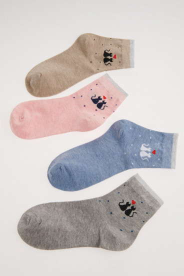 MEDIAS UNICOLOR GATOS