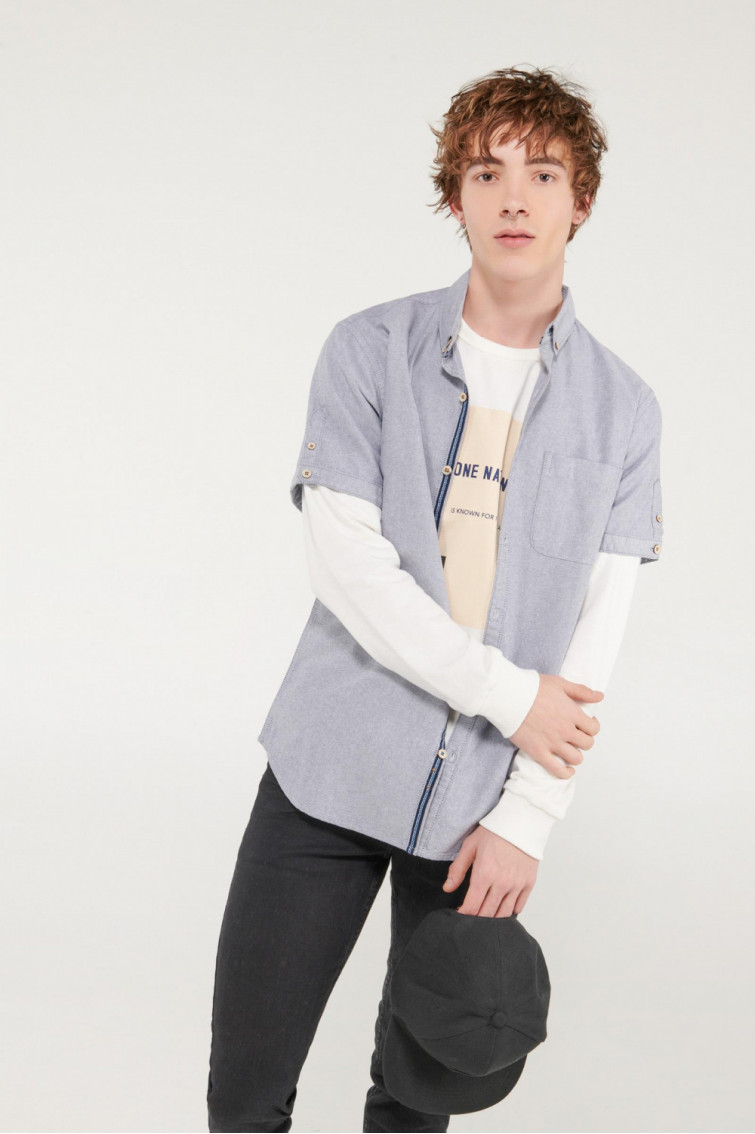 CAMISA BUTTON DOWN MANGA CORTA