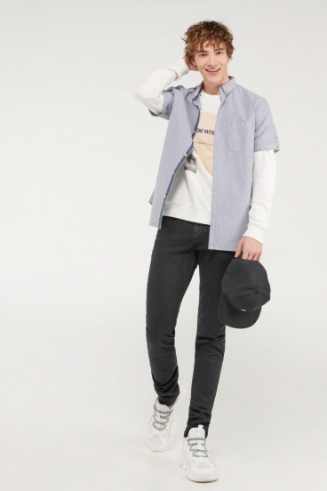 CAMISA BUTTON DOWN MANGA CORTA