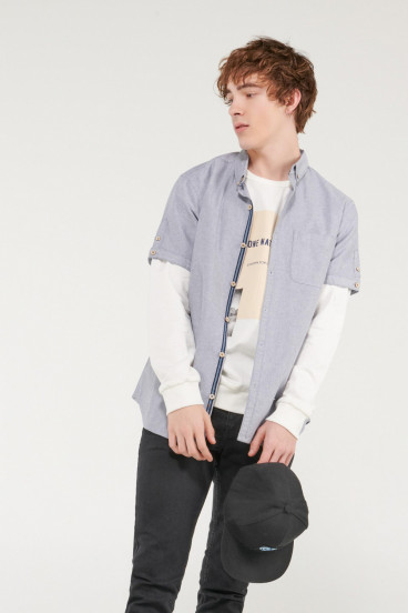 CAMISA BUTTON DOWN MANGA CORTA