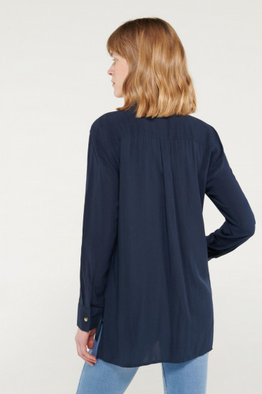 BLUSA UNICOLOR BOTONES