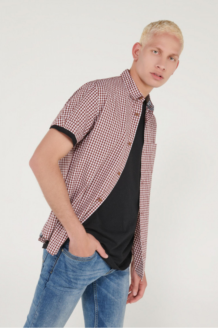 CAMISA CUADROS MANGA CORTA