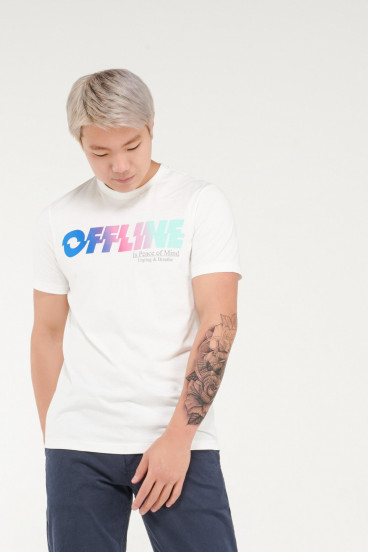 Camiseta manga corta con estampado frente