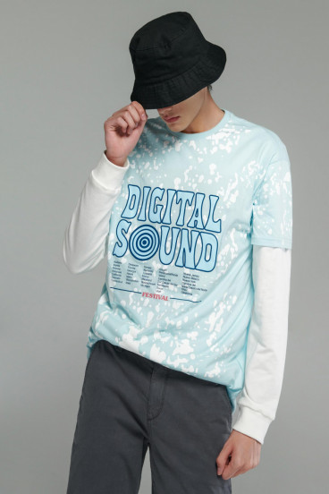 Camiseta manga corta estampada