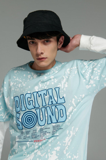 Camiseta manga corta estampada