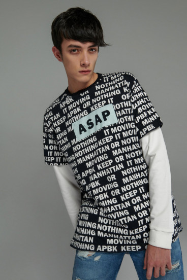Camiseta manga corta motivo estampado