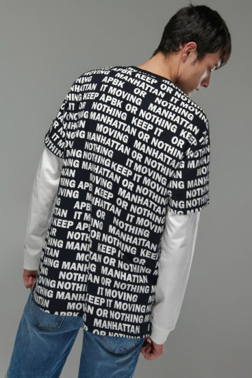 Camiseta manga corta motivo estampado
