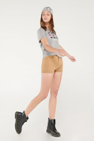 Short unicolor tiro alto