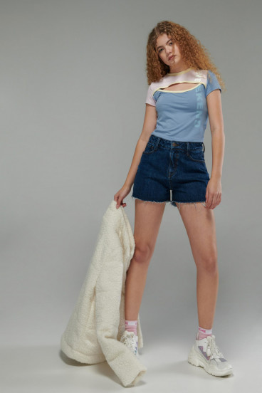 Camiseta cuello redondo, manga corta