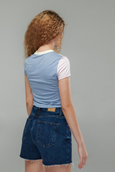 Camiseta cuello redondo, manga corta