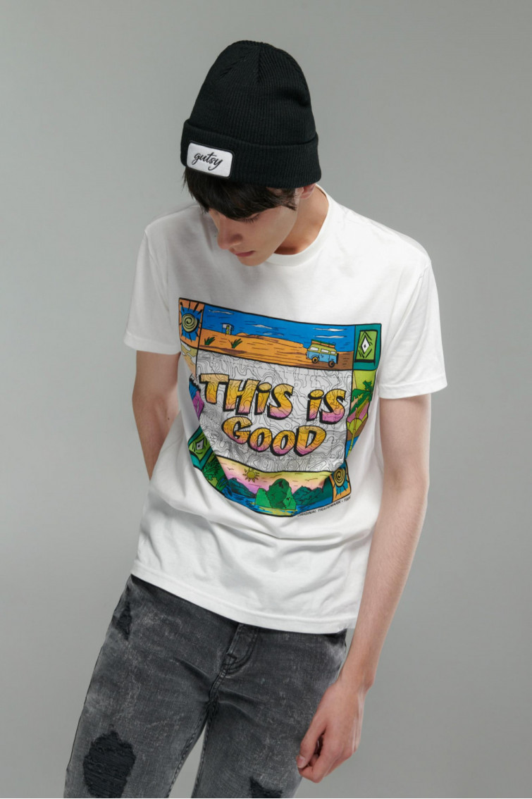 Camiseta oversize,manga corta, con estampado