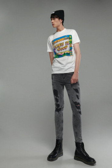 Camiseta oversize,manga corta, con estampado