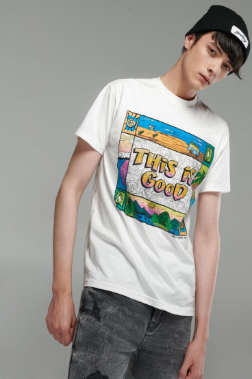 Camiseta oversize,manga corta, con estampado