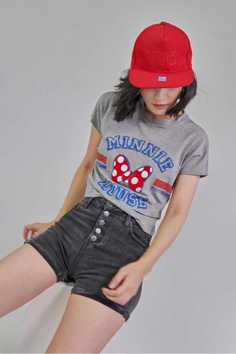 Camiseta estampada manga corta Minnie