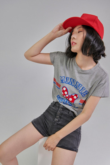 Camiseta estampada manga corta Minnie